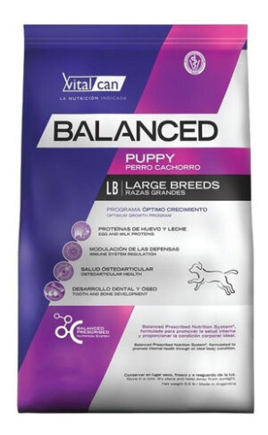 Vitalcan Balanced Perro Cachorro De Raza Grande x 15 kg