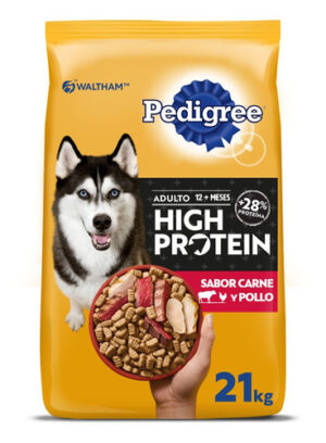 Pedigree High Protein Alimento Perros Adultos Sabor Carne Y Pollo x 21kg