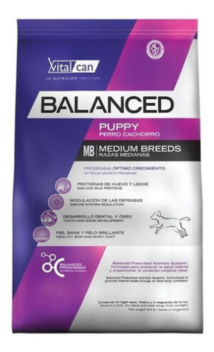 Vitalcan Balanced Perro Cachorro De Raza Mediana x 3 kg