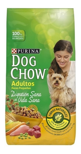 Dog Chow Vida Sana Digestión Sana Para Perro Adulto De Raza Pequeña Sabor Mix En Bolsa De 8 kg