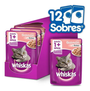Whiskas Pouch Salmon En Salsa 85 Grs. X 12 Unidades