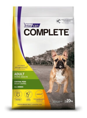 Vitalcan Complete Control De Peso Para Perro Adulto Todos Los Tamaños x 20 kg