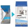 Alimento Excellent Adult  Para Gato Adulto Sabor Pollo Y Arroz En Bolsa De 1 kg - Imagen 2