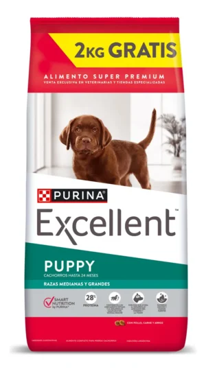 Excellent Perro Cachorro Raza Mediana Y Grande x 20 kg+2Kg Bonus Bag