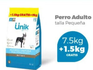 Unik Perro Adulto Raza Pequeña X 7.5 Kg + 1.5 Kg Gratis+Power Comprimido Antipulgas De Regalo!!