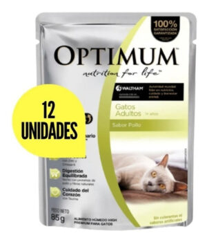 Optimum Pouch Gato Adulto X 12 Unidades X 85 Gs.