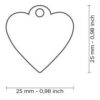 Chapita Id Mascota My Family Basic Handmade Small Pink Heart - Imagen 2