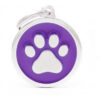 Chapita Id Mascota My Family Classic Big Purple Circle Paw! - Imagen 2