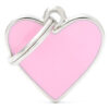 Chapita Id Mascota My Family Basic Handmade Small Pink Heart