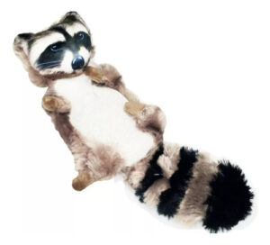 Peluche Perro Mapache Plush Squeaky Anti Estres Ansiedad 30 CM