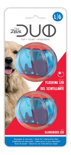 Pelota Zeus Duo Ball Con Luz Led Luminosa 6.3 Cm KIT X 2 pelotas
