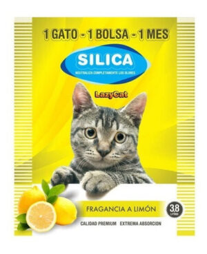 Piedras Sanitarias Silica Limón Lazy Cat X 3,8 Lts X 8 Unidades