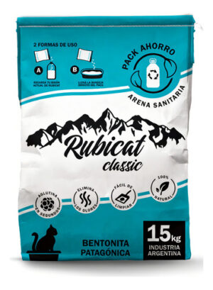 Piedras Sanitarias Aglutinante Gato Rubicat Classic Bolsa X 15 Kg