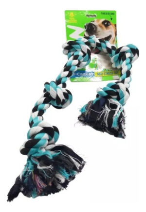 Juguete Soga De Algodón Cancat Para Perro 5 Nudos 66 Cm