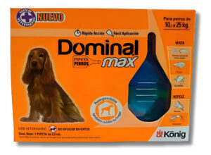 Pipeta Dominal Max Antipulgas y Garrapata Para Perros 10 a 25kg