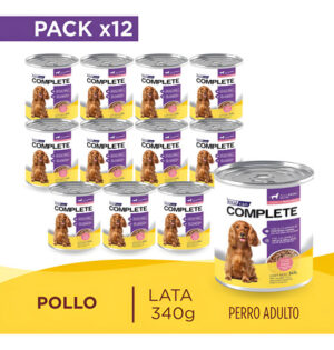 Vitalcan Complete Perro Adulto Pollo Lata x 340g X 12 Un