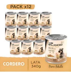 Vitalcan Natural Recipe Perro Adulto Cordero Lata 340g X 12 Unid